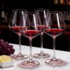 KAMMAK Red & White Wine Glasses Set of 4, Crystal Stemmed Glasses, DY039 KAMMAK 8KPDY039 wine glasses close-up material texture detail image 4