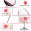 KAMMAK Red & White Wine Glasses Set of 4, Crystal Stemmed Glasses, DY039 KAMMAK 8KPDY039 wine glasses side angle view showing silhouette
