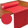 KAMMAK Red Disposable Paper Table Runner Roll, 16.5 in × 78.7 ft – main image KAMMAK 7KPSP997N dinner napkins front view for product display