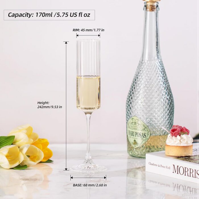 KAMMAK 8KPKS0004 champagne flutes styled home decor setting image 5