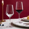 KAMMAK Red & White Wine Glasses Set of 4, Crystal Stemmed Glasses, DY020-4 KAMMAK 8KPDY020-4 wine glasses styled on dining table image 5