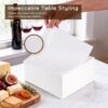 KAMMAK White Disposable Dinner Napkins 100 Pack – image 2 KAMMAK 7KPSP1042 dinner napkins side angle view showing silhouette