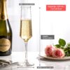 KAMMAK 8KPDY019-4 champagne flutes side angle view showing silhouette