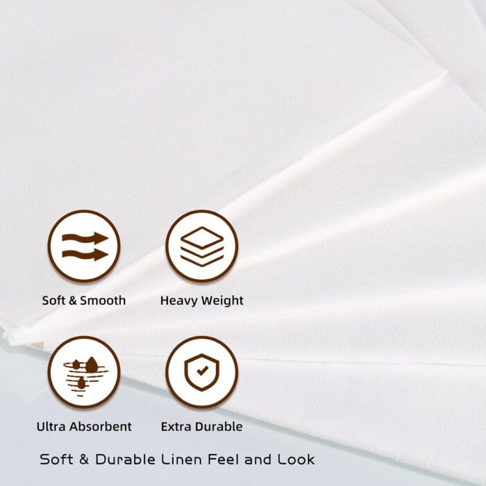 KAMMAK White Disposable Dinner Napkins 100 Pack – image 6 KAMMAK 7KPSP1042 dinner napkins scale and proportion view image 6