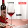 KAMMAK Red & White Wine Glasses Set of 4, Crystal Stemmed Glasses, DY020-4 KAMMAK 8KPDY020-4 wine glasses scale and proportion view image 6