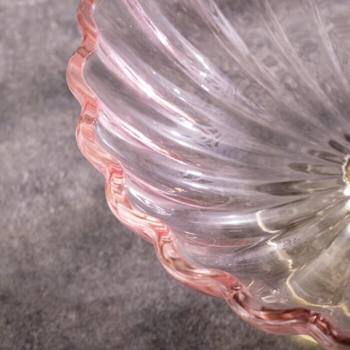 kammak-pink-footed-glass-fruit-bowl-lws014-6 KAMMAK 8KPLWS014 home decor product scale and proportion view image 6