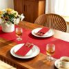 KAMMAK Red Disposable Paper Table Runner Roll, 16.5 in × 78.7 ft – image 2 KAMMAK 7KPSP997N dinner napkins side angle view showing silhouette