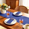 KAMMAK Navy Blue Disposable Paper Table Runner Roll, 16.5 in × 78.7 ft – image 2 KAMMAK 7KPSP998N dinner napkins side angle view showing silhouette