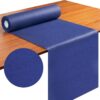 KAMMAK Navy Blue Disposable Paper Table Runner Roll, 16.5 in × 78.7 ft – main image KAMMAK 7KPSP998N dinner napkins front view for product display