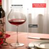 KAMMAK Crystal Red Wine Glasses Set of 2, Bordeaux Stemmed Glasses, DY028 KAMMAK 8KPDY028 wine glasses side angle view showing silhouette